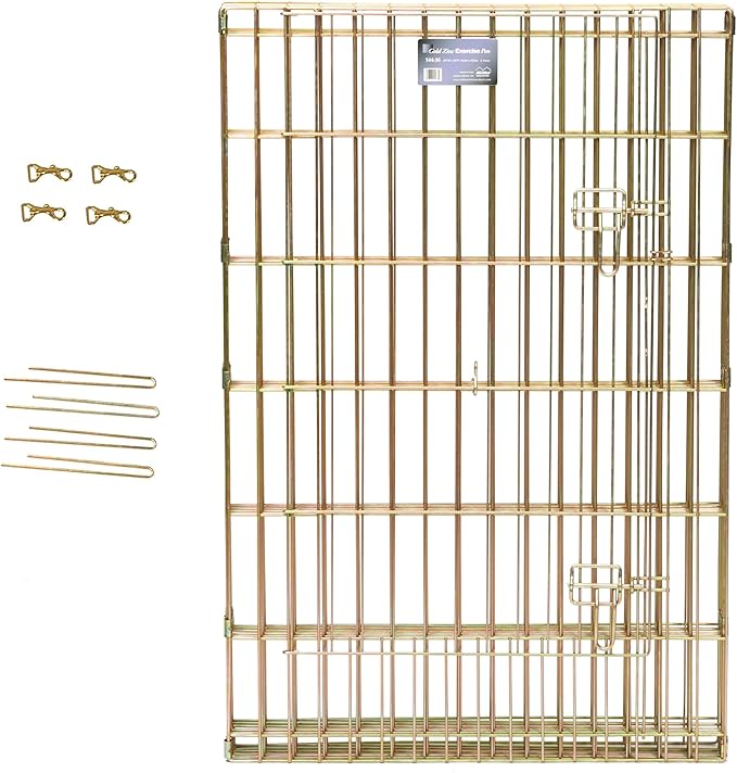MidWest Homes for Pets 42-Inch Exercise Pen, for Indoor and Outdoor Use, 16 Sq Feet of Play, Single Door Folding Dog Pen, with Large Door Opening & Secure Latch, Easy to Set Up, Foldable Dog Playpen