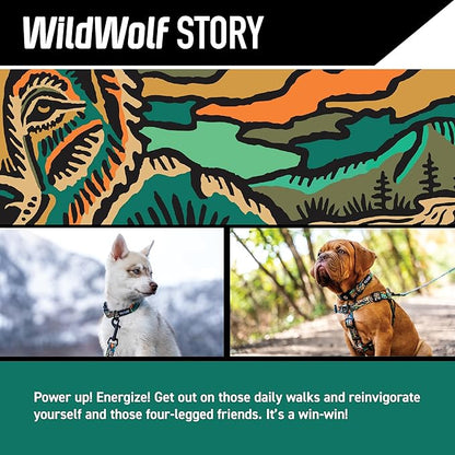 Wolfgang Heavy Duty Adjustable Dog Harness, Pull-Tested for Walking & Training, WildWolf Print, X-Large