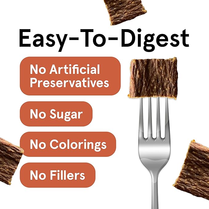 TRMC Real Meat Dog Treats - 12oz Bag of Bite-Sized Air-Dried Venison Jerky for Dogs - Grain-Free Jerky Dog Treats Made up of 95% Free-Range, Grass Fed Venison - Natural High Protein Dog Treats