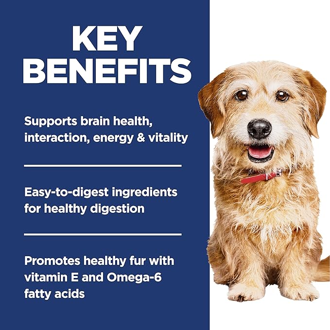 Hill's Science Diet Adult 7+ Senior Vitality Small & Mini Dry Dog Food, Chicken & Rice, 12.5 lb. Bag