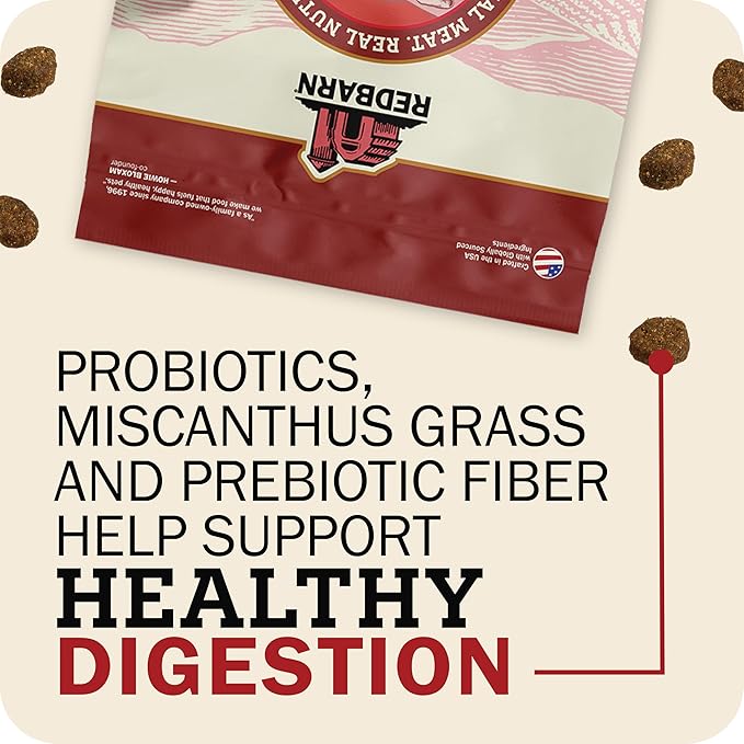 Redbarn Grain-Free Puppy Dry Dog Food Kibble - Beef & Lamb Recipe - Made in USA No Chicken Recipe with Functional Ingredients to Support Healthy Heart, Skin, Coat, Immunity & Digestion - 22lb