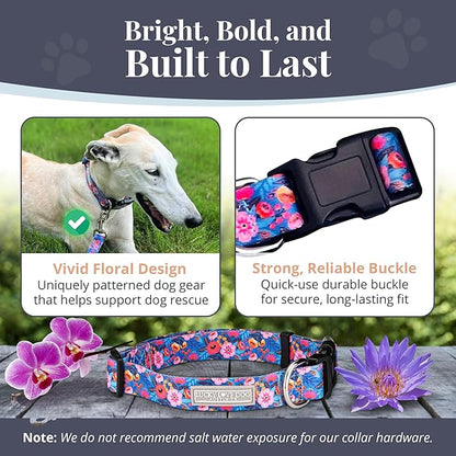 Lucky Love Dog - Adjustable Dog Collar with Easy Click Buckle for Medium Dogs, Durable, & Comfortable Collar for Male & Female Dogs, Pet Collar for Puppies & Adult Dogs - Zuzu, Medium