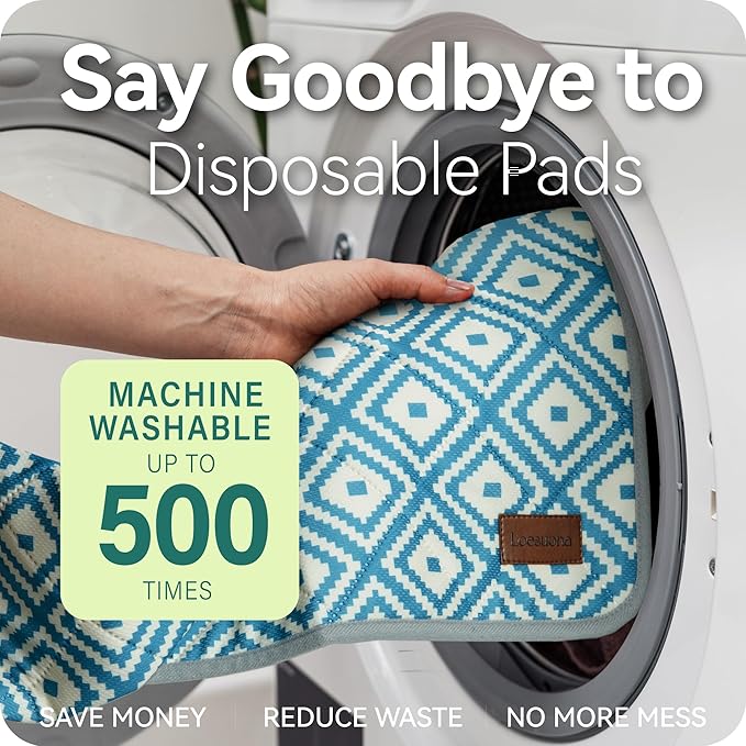 Washable Pee Pads for Dogs - Extra Thick Reusable Puppy Pads with Super Absorbency, Waterproof & Non-Slip Dog Pee Pads for Potty Training , Whelping , Playpen , Crate , Prevents Leakage 72"x72"