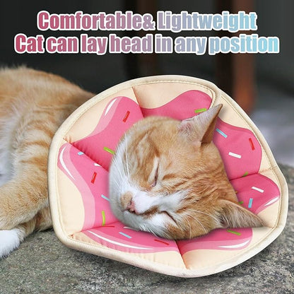 Cat Cone Collar Soft, Comfortable E Collar for Cats After Surgery, Recovery Elizabethan Collar for Cats Kitten to Stop Licking, Pink S