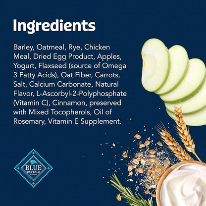 Blue Buffalo Health Bars Mini Crunchy Dog Biscuits, Oven-Baked with Natural Ingredients, Apples & Yogurt, 16-oz Bag