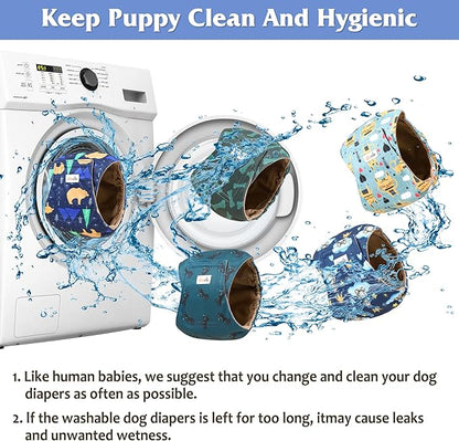 5 Pack Dog Diapers Male, Premium Belly Bands for Male Dogs, High Absorbing Dog Pee Wraps for Doggie in Incontinence or Excitable Urination and Training XXL