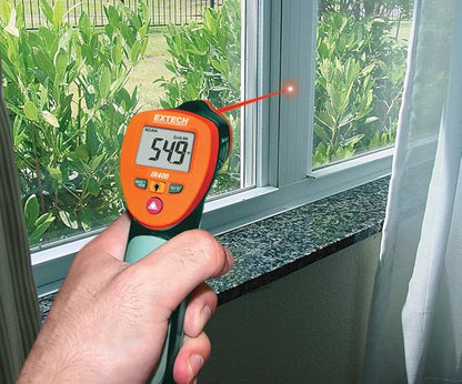 Extech IR400 Mini Infrared Thermometer with Laser Pointer, -4 to 630°F (-20 to 330°C) Non-Contact Surface Temperature Gun, Compact Handheld Design with Backlit LCD and Auto Power Off