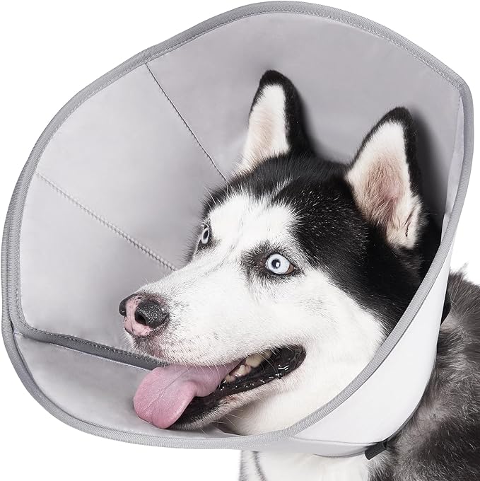 BARKLESS Dog Cone, Soft Cone for Dogs After Surgery to Stop Licking, Alternative to Recovery Collar, Adjustable Elizabethan Collar for Neutering and Wound Care