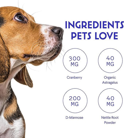 Wonder Paws Premium Kidney Support for Dogs – Cranberry Supplement for Dogs – Dog UTI Treatment – Supports Bladder, Detox, Urinary & Kidney Health – Liquid Kidney Supplement for Dogs 2 oz (60ml)