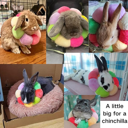 Rabbit Protection Cone Collar,Adjustable Soft Pet Recovery Collar for Rabbit/Chinchilla/Guinea Pigs/Kitten After Surgery Wound Healing,Elizabeth Neck Recovery E-Collar for Small Animals (S)