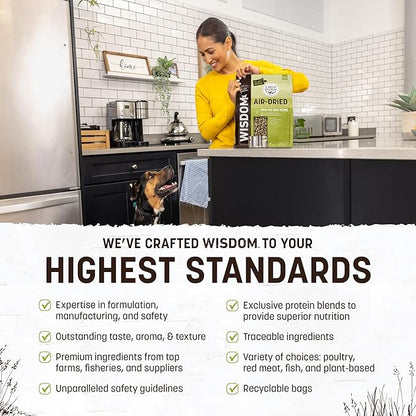Earth Animal Wisdom Air Dried Dog Food - From the Seed Recipe Premium Natural Dry Dog Food for All Breeds & Ages - 2 Lbs Bag
