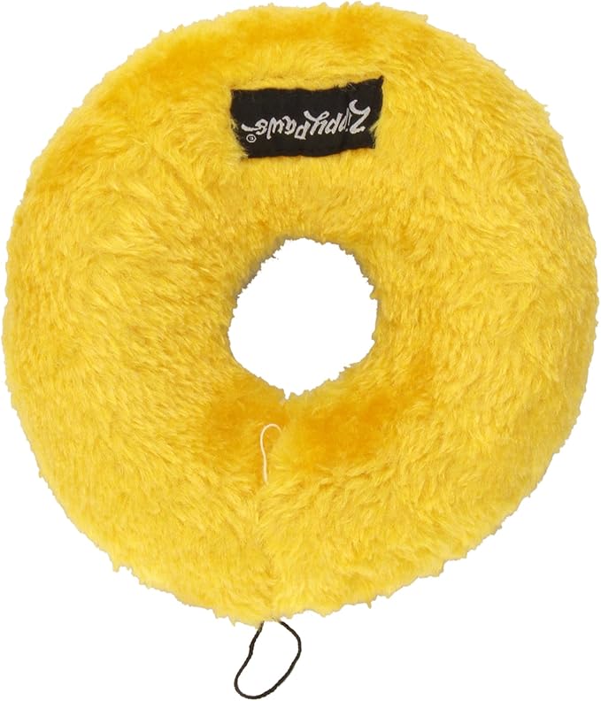 ZippyPaws Donutz - No Stuffing Dog Toys to Keep Them Busy, for Small and Medium Dogs, Squeaky Pet Toy for Boredom, Unstuffed Chew Toy, Soft Plush Puppy Products, Funny Food Toy - Blueberry Donut