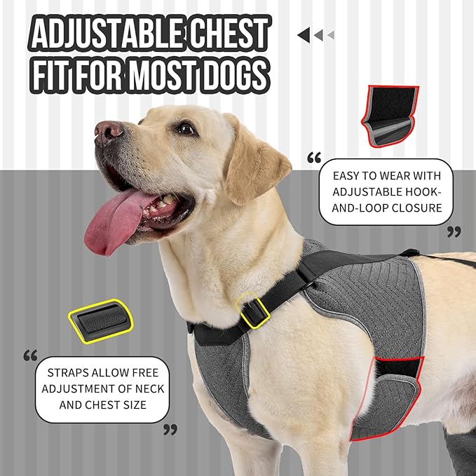 Arblina Dog Recovery Sleeve for Hind Leg, Adjustable Buckled Rear Leg Sleeve to Prevent Licking Wounds for Medium Large Dogs After Surgery, Thick Leg Sleeve as Cone Collar Alternative, XL