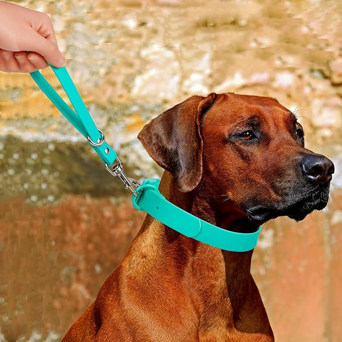 Short Dog Leash - 9 Inch Dogs Lead Grab Tab Heavy Duty Waterproof PVC Dog Training Traffic Leashes for Safety Control Behavior Correction Hiking Backup & All Breeds(Light Pink, 9'')
