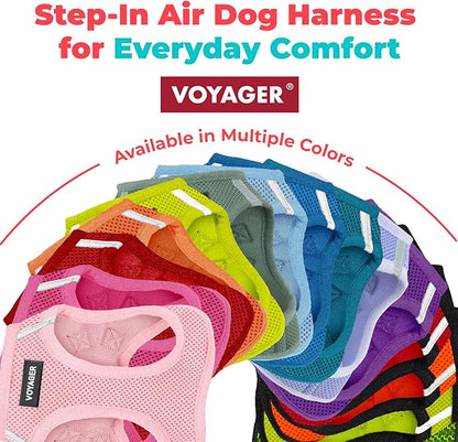 Best Pet Supplies Voyager Step-in Air Harness - All Weather Mesh, Reflective, No Pull Harness for Dogs, Cats - Secure with Hook & Loop Fastener, Buckle, Double D-Rings - Khaki, XXS