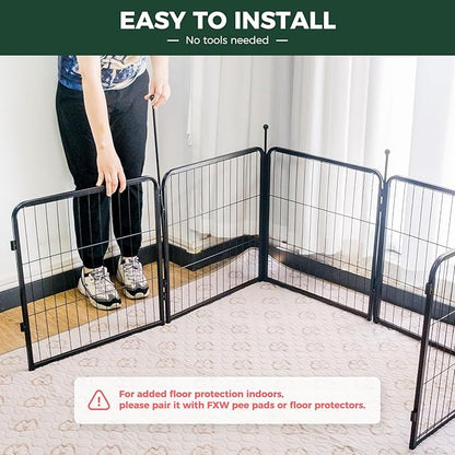 FXW Rollick Unleashed Dog Playpen for Indoor, Yard, RV Camping, 24 inch 6 Panels for Small and Puppy Dogs│Patented