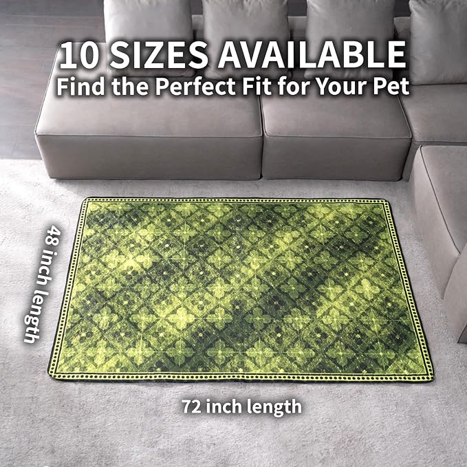 Washable Pee Pads for Dogs, Reusable Puppy Potty Training Pads, Ultra-Absorbent Thick Waterproof Leak-Proof Non-Slip Pads & Mat for Crate, Playpen, Floor, Whelping & Housebreaking , 2 Pack 48"x72"