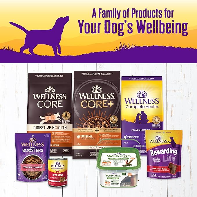 Wellness Complete Health Stew Adult Canned Wet Dog Food, Grain Free, Natural, Turkey and Duck Recipe, 12.5 oz, Pack of 12 Cans