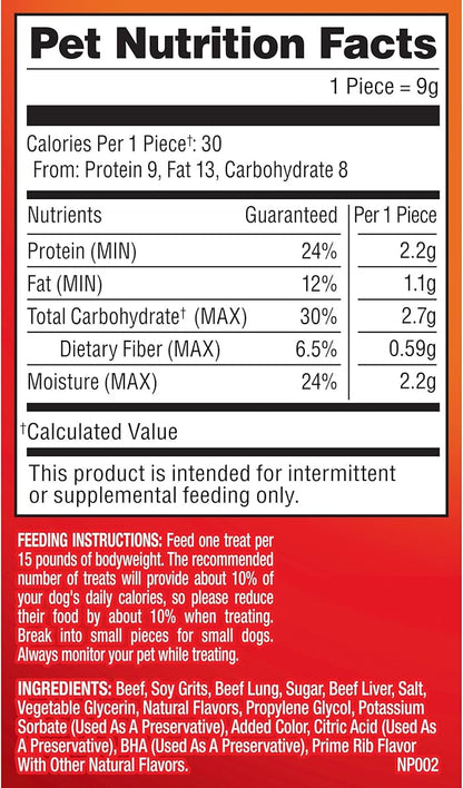 Pup-Peroni Dog Treats, Prime Rib Flavor, 5.6 Ounce (Pack of 8), Made with Real Steak