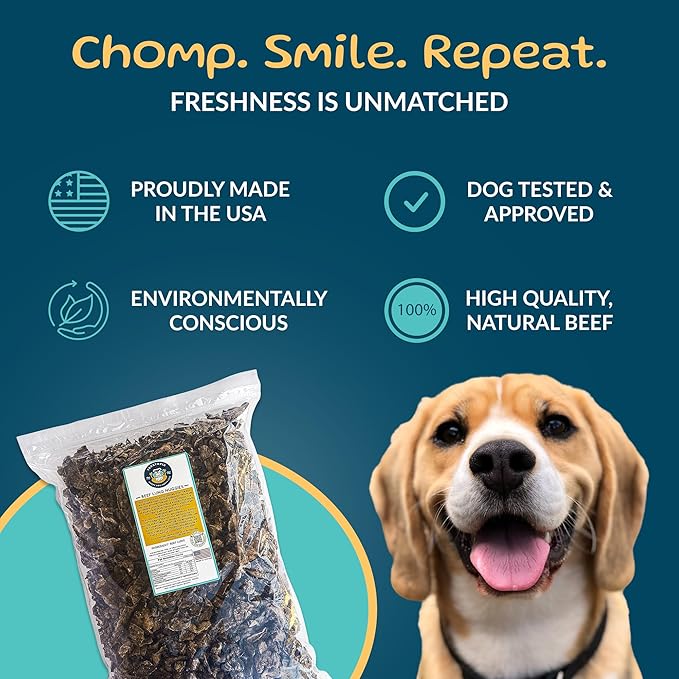 TREATOPIA Beef Lung Nuggies Dog Treats – Single Ingredient, High Protein, Low Odor, Natural Crunchy Training Treats for Dogs – USA Sourced, Grain-Free, All-Natural (4 lb Bag)