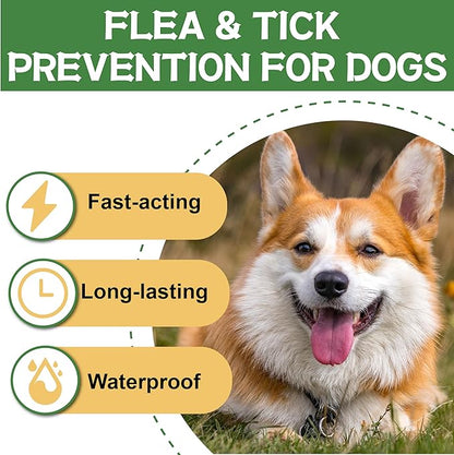 Flea and Tick Prevention for Dogs, Flea and Tick Treatment for Medium Dog, Flea & Tick Control, 23-44 Pounds, 6 Doses