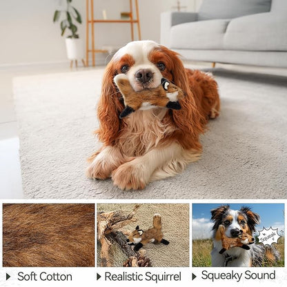ALL FOR PAWS Squeaky Doy Toy, Fox Dog Toy for Small Medium Large Breed, Puppy Fetch Toy with Squeaker, Plush Chew Dog Toy, Classic S