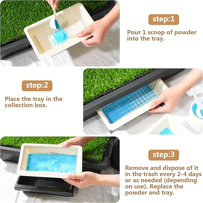20-Pack Pet Loo Pee-Pod Refills with Sponge Compatible with PetSafe Portable Dog Potty, Dog Litter Box Disposable Potty Tray Cornstarch Material, Urine Disposal (Pet Loo NOT Included)