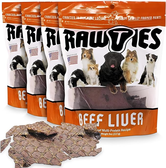 Premium Freeze-Dried Smoked Beef Liver for Dogs – 100% USA-Sourced Raw Meat Dog Food – Grain-Free, No Fillers, High Protein Nutrition for Small & Large Breeds, 4 Pack