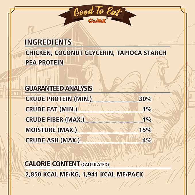 Gootoe Dog Treats, Chicken Jerky for Dogs - Premium Dog Training Treats; High-Protein, Gluten-Free, Hypoallergenic, Grain-Free, Chicken Sticks (Mini), 1.5 lb