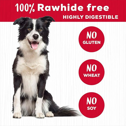 Country Kitchen Rawhide Free Beef Rings Dog Chews, Made with Real Beef, Highly Digestible, Gluten Free, 21 Count