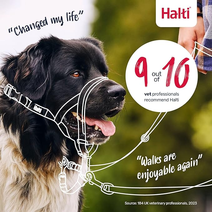 Halti Headcollar - Stop Your Dog Pulling on The Leash. Adjustable, Reflective and Lightweight, with Padded Nose Band. Dog Training Anti-Pull Collar for Small Dogs (Size 1, Deep Walnut)