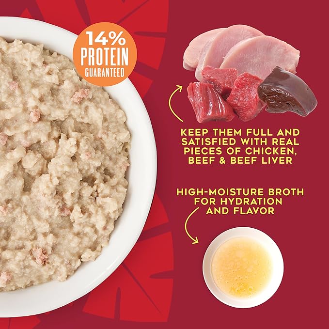 Tiki Dog Pate Dog Cat Food, Chicken, Beef & Beef Liver, 3 oz. Cup (4 Count)