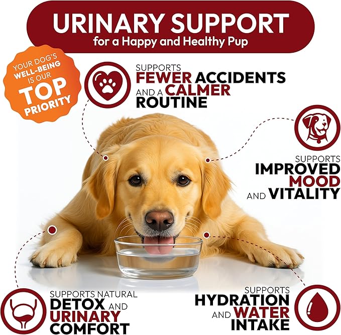Dog UTI Treatment - 170 Cranberry Chews for Dogs - Urinary Tract Infection, Bladder & Kidney Health Multivitamin - Cranberry Supplement for Dogs with D-Mannose - Dog Vitamins and Supplements
