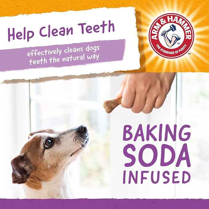 Arm & Hammer for Pets Nubbies Dental Treats - Baking Soda & Calcium Dog Dental Chews, Nubbed Texture Helps Scrub Plaque & Tartar While Chewing, Chicken Flavor, 20 Count, 7 Ounce - 24 Pack