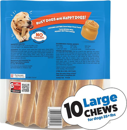Purina Busy Bone Adult Dog Chew Bone Treats, Peanut Butter - 10 ct. Pouch