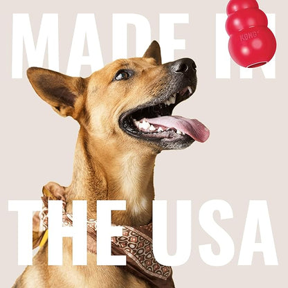 KONG Classic Stuffable Dog Toy - Fetch & Chew Toy for Dogs - Treat-Filling Capabilities & Erratic Bounce for Extended Play Time - Durable Natural Rubber Material - for Medium Dogs (Pack of 2)