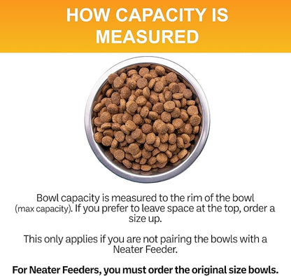 Neater Pet Brands 5 Cup (40 oz.) Stainless Steel Dog Bowls, 1 Single Neater Feeder Replacement Bowl (Medium Deluxe Model), Dog Food Bowl or Water Bowls, Dishwasher Safe Metal Dish for Medium Dogs