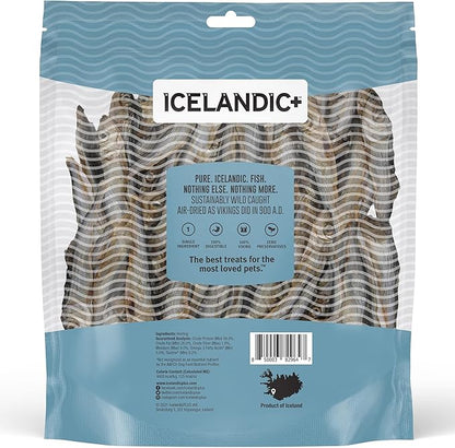 Icelandic+ Whole Fish Herring - 9oz Bag - Dog Treats,Pure Wild-Caught & Air-Dried,Ingredient Snack,Pet Chew,Just The Fish Nothing Else,(Pack of 2)