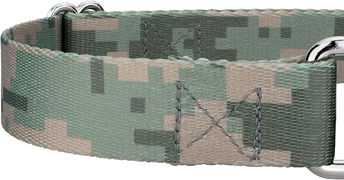 Country Brook Petz - Digital Camo Martingale Dog Collar and Leash Limited Edition - Camouflage Collection Featuring Rugged Designs (1/2 Inch, 2XS)