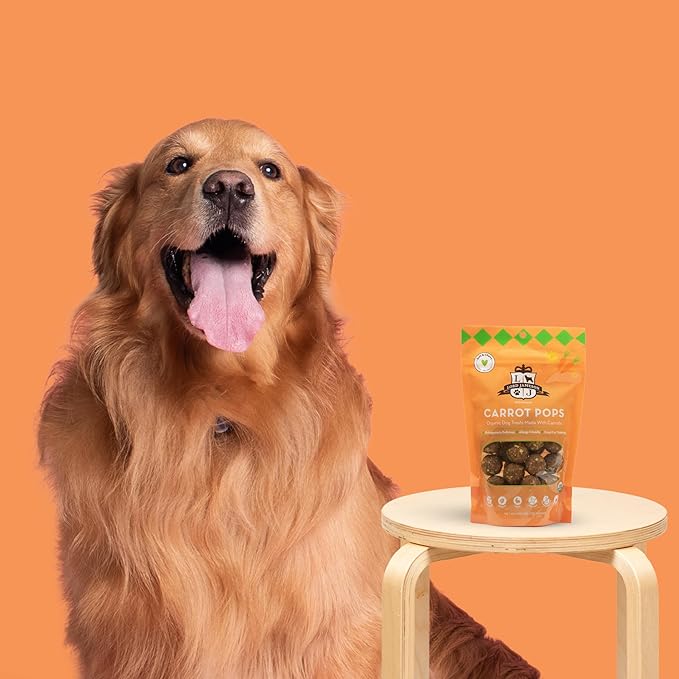 Lord Jameson: Carrot Pops 6 oz - Dog Patisserie Treats, Organic Soft & Chewy No-Bake Bites, Fiber-Rich, Gluten & Preservative Free
