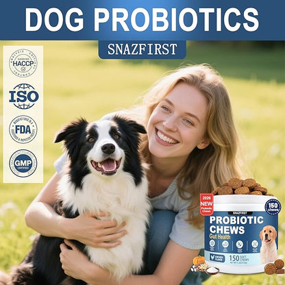 Probiotics for Dogs, Dog Probiotics Chews for Digestive Health & Gut Health, Improve Immune System,Constipation & Diarrhea Relief(Chicken Flavor, 150 Chews)