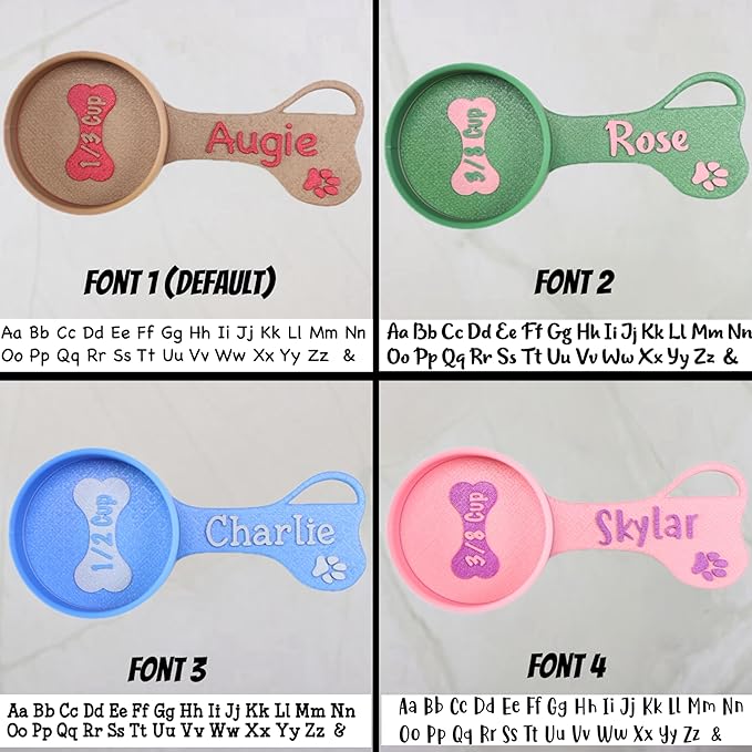 Personalized Dog Food Scoop Custom Scooper Pet Kibble Scoop Food Dispenser Dog Measuring Cup Custom Pet Accessories Gift Idea for Dog Lover (1.33oz -1/6cup)