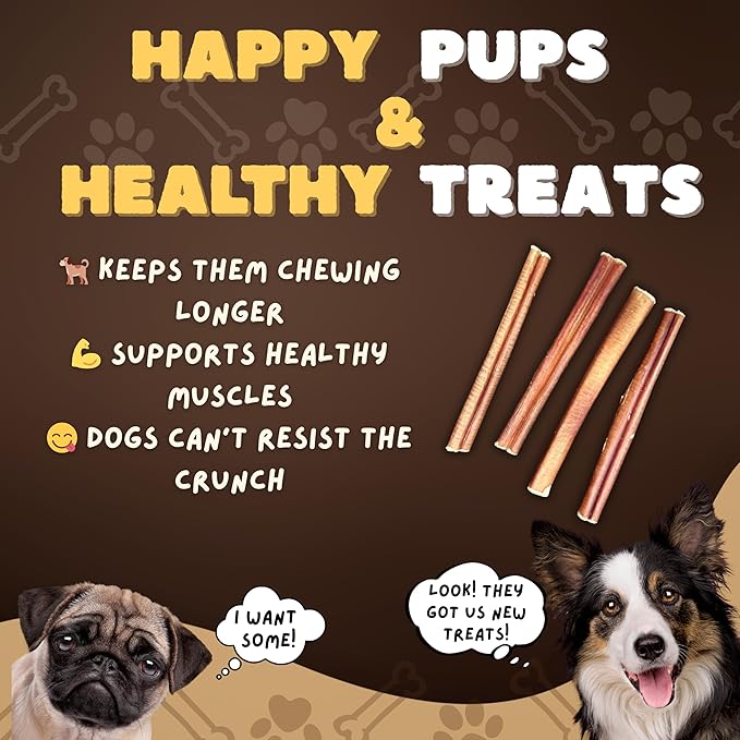 Woofley's 4-5" Bulk Bully Sticks - (50 Count) - Bully Sticks for Dogs - Long Lasting Dog Chews
