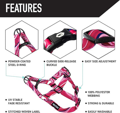Wolfgang Heavy Duty Adjustable Dog Harness, Pull-Tested for Walking & Training, MarbleSwirl Print, Small
