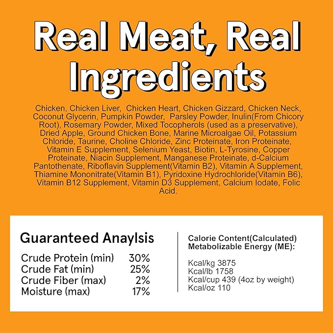 TRMC Real Meat Air Dried Dog Food w/Real USA Chicken - Four 5lb Bags of Grain-Free Real Meat Dog Food Sourced from Free-Range, Cage Free Chicken - Digestible, All Natural, High Protein