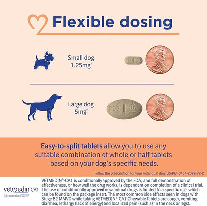 VETMEDIN®-CA1 (pimobendan) Chewable Tablets for Dogs, 5 mg, 50ct