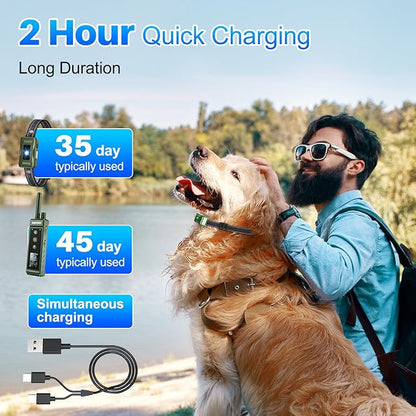 Dog Shock Collar - 4300FT Dog Training Collar with Remote,Shock-Lock,Light for Night Walks, Innovative IPX7 Waterproof with 4 Training Modes, Rechargeable E-Collar for 8-150 LBS