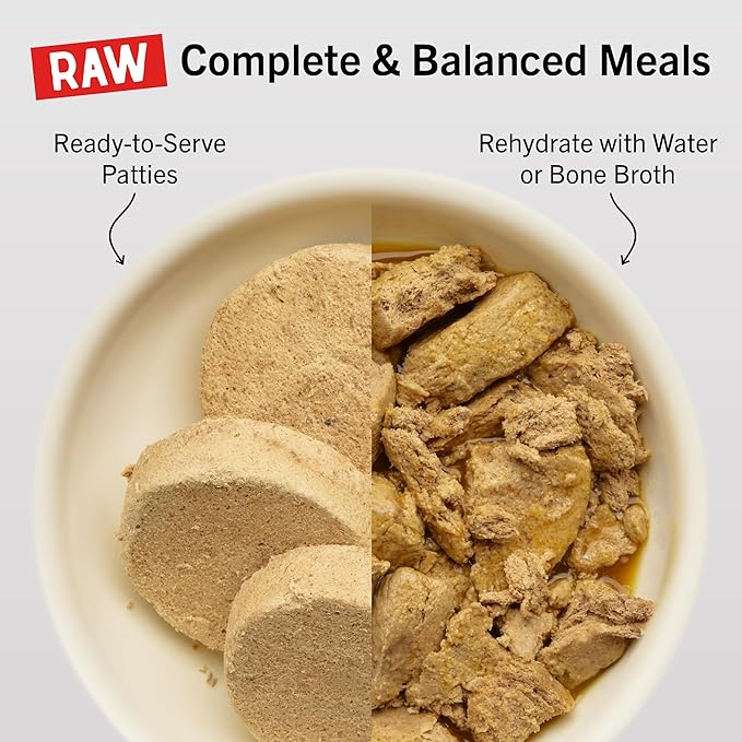 Stella & Chewy's Freeze-Dried Raw Dinner Patties - Remarkable Red Meat Blend - High Protein Grain-Free Puppy & Dog Food - Perfect For Picky Eaters - 5.5 oz