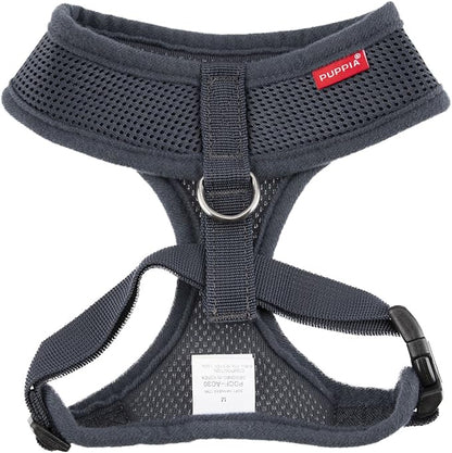 Authentic Puppia Soft Harness, Grey, X-Small (Pack of 2)