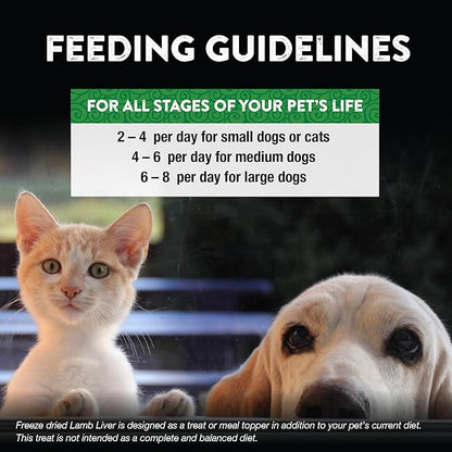 Northwest Naturals Raw Rewards Freeze-Dried Lamb Liver Treats for Dogs and Cats - Bite-Sized Pieces - Healthy, 1 Ingredient, Human Grade Pet Food, All Natural, Proudly Made in USA, 3 Oz (Pack of 3)